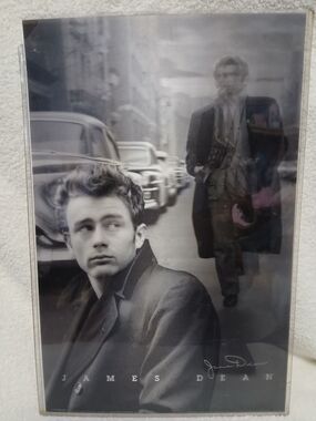 Lenticular 3-D Poster of James Dean Includes Famous 1955 Photo By Roy Schatt.